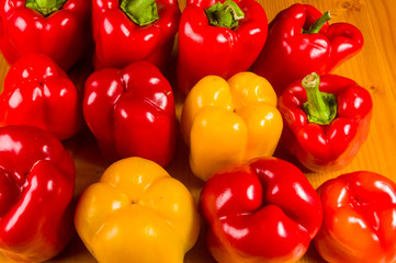 colorful mix of the freshest red and yellow paprika, bell pepper