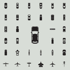 car icon. Transport view from above icons universal set for web and mobile