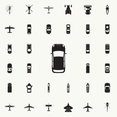 car icon. Transport view from above icons universal set for web and mobile