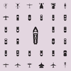 luxury yacht icon. Transport view from above icons universal set for web and mobile