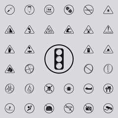 traffic light sign icon. Warning signs icons universal set for web and mobile