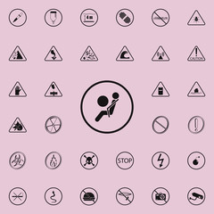 sign dangerous airbag icon. Warning signs icons universal set for web and mobile