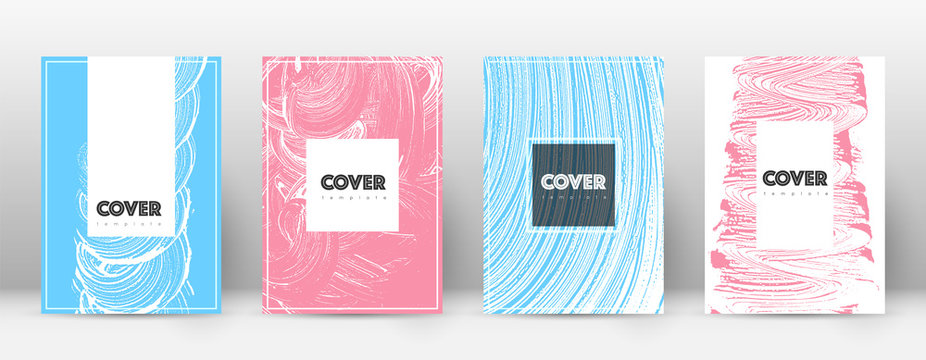 Cover page design template. Hipster brochure layout. Brilliant trendy abstract cover page. Pink and 