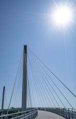 Fototapeta na wymiar Sunburst Over Bridge