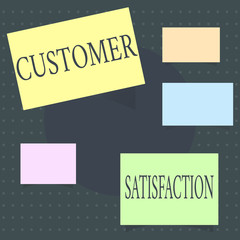 Text sign showing Customer Satisfaction. Conceptual photo Exceed Consumer Expectation Satisfied over services.