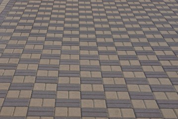 brown stone texture of pavement on the road