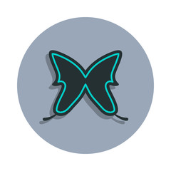 Fototapeta premium butterfly icon in badge style. One of web collection icon can be used for UI, UX