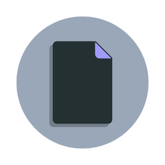 paper icon in badge style. One of web collection icon can be used for UI, UX