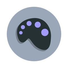 palette icon in badge style. One of web collection icon can be used for UI, UX
