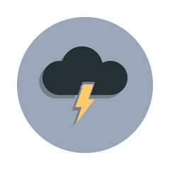 storm cloud icon in badge style. One of web collection icon can be used for UI, UX
