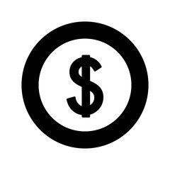 dollar coin money currency icon