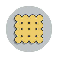 biscuit icon in badge style. One of web collection icon can be used for UI, UX