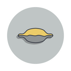 biscuit icon in badge style. One of web collection icon can be used for UI, UX