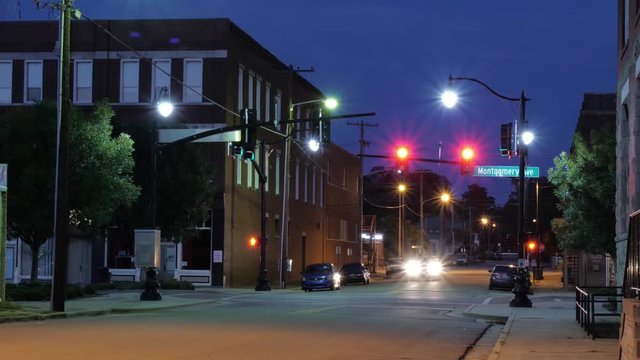 Muscle Shoals Sheffield, Alabama Street View Night Timelapse