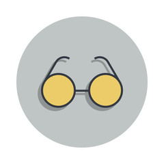 spectacles icon in badge style. One of web collection icon can be used for UI, UX