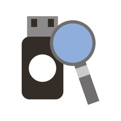 drive flash backup copy magnifying glass