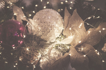 Vintage color Christmas decorations background
