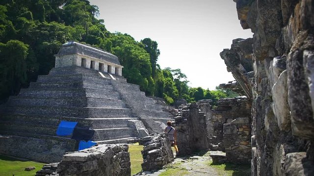 Jaguar's Temple in the Palenque archeological zone in Mexico. TAKE4