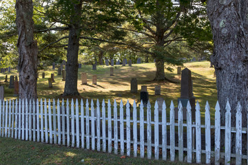 fence around old cemetery