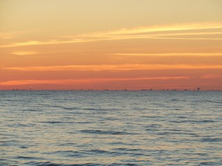 pink sunset over the sea