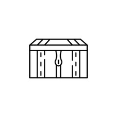 casket, chest trunk  icon. Element of Pakistan culture for mobile concept and web apps illustration. Thin line icon for website design and development, app development