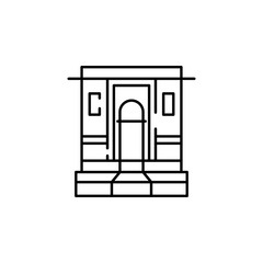 Fototapeta premium iqbal mausoleum icon. Element of Pakistan culture for mobile concept and web apps illustration. Thin line icon for website design and development, app development