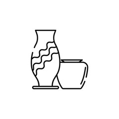 pakistan pottery icon. Element of Pakistan culture for mobile concept and web apps illustration. Thin line icon for website design and development, app development