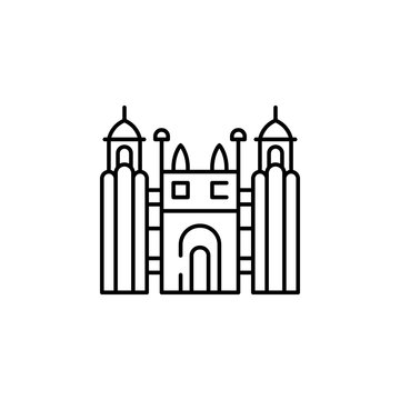 recommend clip art: lahore fort icon. Element of Pakistan culture for mobile concept and web apps illustration. Thin line icon for website design and development, app development