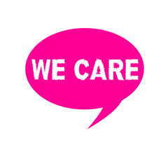 Word writing text We Care. Business concept for Care taken to prevent any problems and issues Caring Prevention.