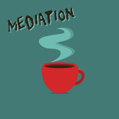 Conceptual hand writing showing Mediation. Business photo showcasing intervention dispute in order to resolve it Arbitration Relaxation.