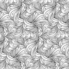 Black and white abstract seamless pattern.