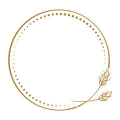 Vector floral vintage frame on a white background.