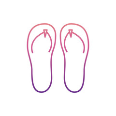 flip-flops icon in nolan style. One of Summer Clothes collection icon can be used for UI, UX