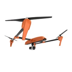 Remote control air drone. Dron flying. 3d render isolated on white