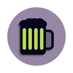 mug of beer icon in badge style. One of web collection icon can be used for UI, UX