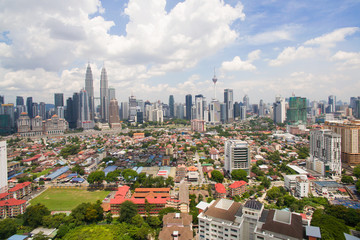 Naklejka premium Aerial view of the city of Kuala Lumpur
