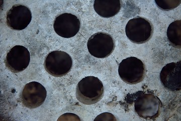 the stove charcoal hole small on texture and background