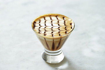 Mocha in glass 