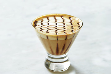 Mocha in glass 