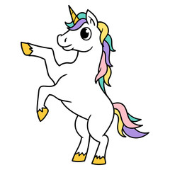 Cartoon Unicorn Vector