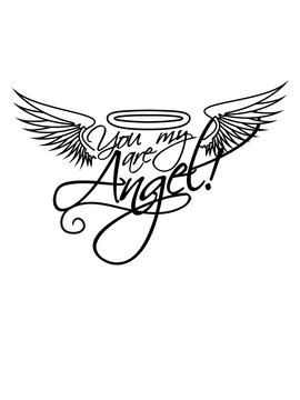 Flügel Heiligenschein Angel Gott Tropfen Spray Stempel Shirt Design Spruch Engel Liebe Verliebt Paar Pärchen Freund Freundin Mann Frau Himmel Beste Clipart