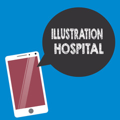 Conceptual hand writing showing Illustration Hospital. Business photo text unique Applied Art of Medical Institution and Practice.