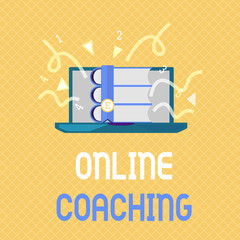 Word writing text Online Coaching. Business concept for Learning from online and internet with the help of a coach.