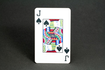 Deck card in black background