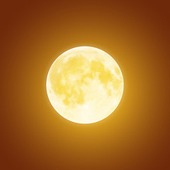 Bloody moon over brown night sky background