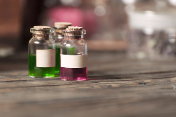 Alchemist table with various poisons