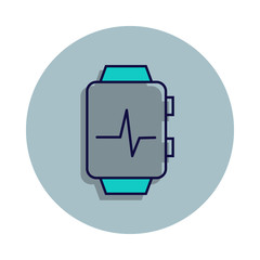 smart watches icon in badge style. One of web collection icon can be used for UI, UX