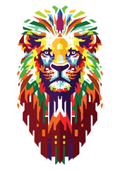 Lion Head Vector Full Color
