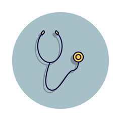 endoscope icon in badge style. One of web collection icon can be used for UI, UX