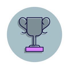 cup icon in badge style. One of web collection icon can be used for UI, UX